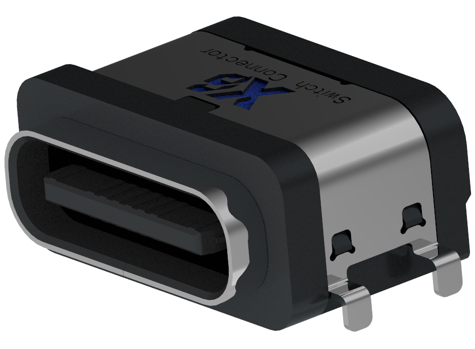 XB-TYPE C 16P-18 XB Typec connector IPX7 XB USB waterproof TYPE C 16P sink waterproof female base (4-pin B version)